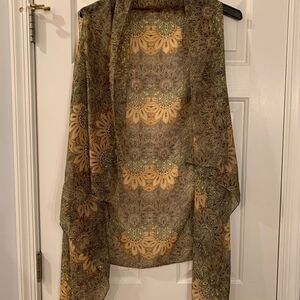 Sheer Soft Scarf Drape Vest One Size